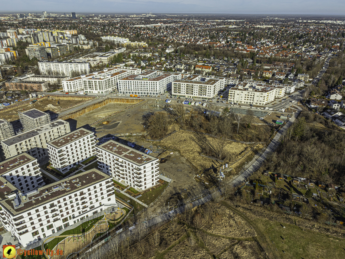 30.01.2024 - Baustelle PandionVerde und Baugruben in Neuperlach