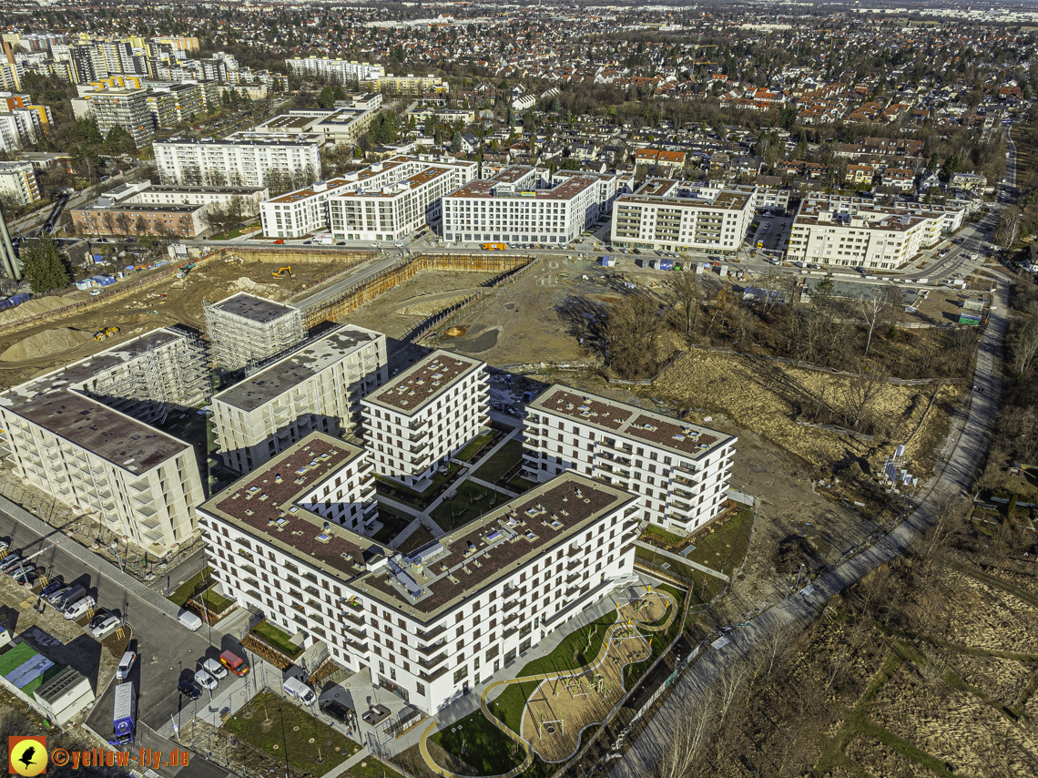 30.01.2024 - Baustelle PandionVerde und Baugruben in Neuperlach
