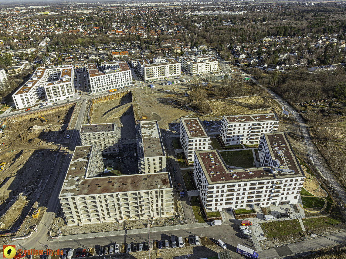 30.01.2024 - Baustelle PandionVerde und Baugruben in Neuperlach