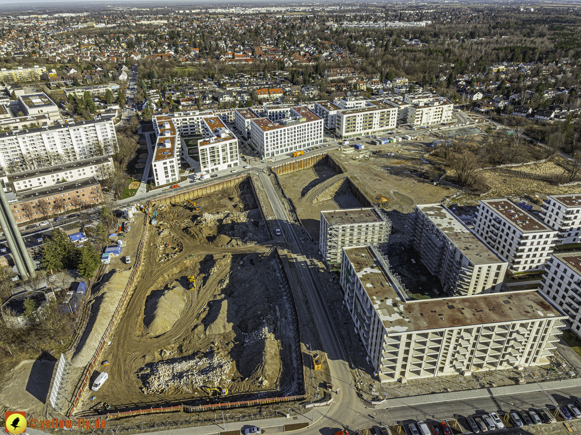 30.01.2024 - Baustelle PandionVerde und Baugruben in Neuperlach