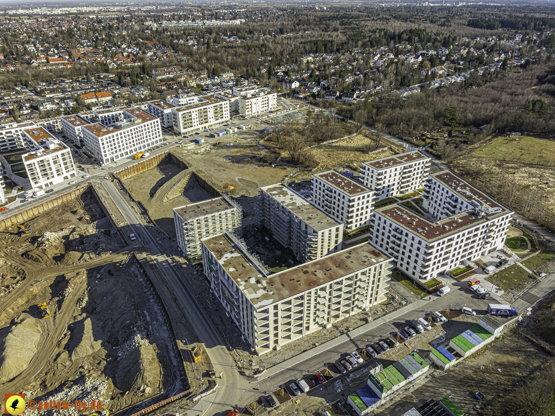 30.01.2024 - Baustelle PandionVerde und Baugruben in Neuperlach
