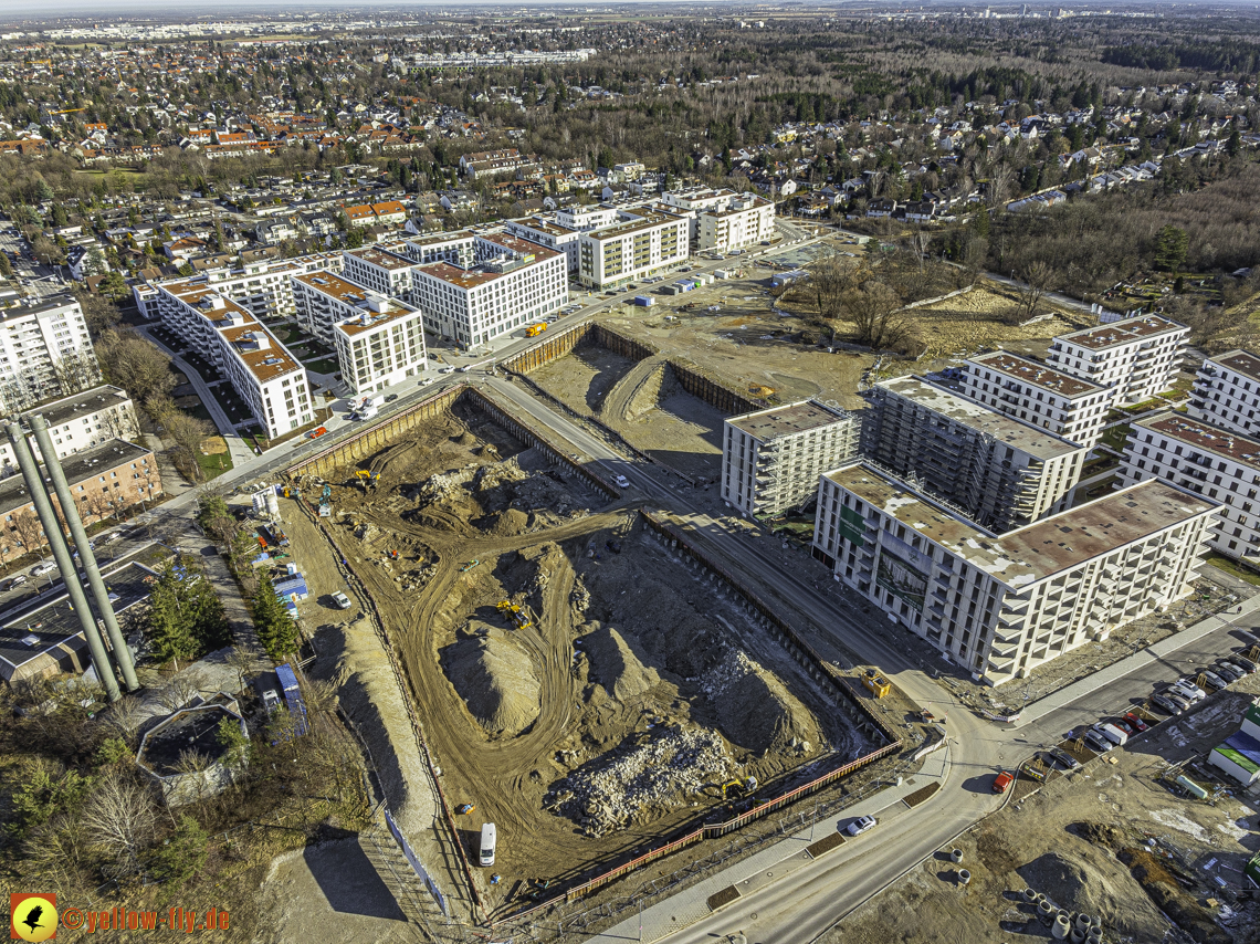 30.01.2024 - Baustelle PandionVerde und Baugruben in Neuperlach
