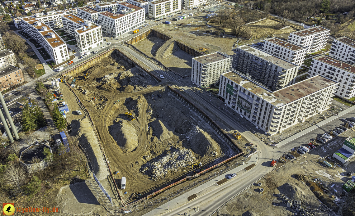 30.01.2024 - Baustelle PandionVerde und Baugruben in Neuperlach