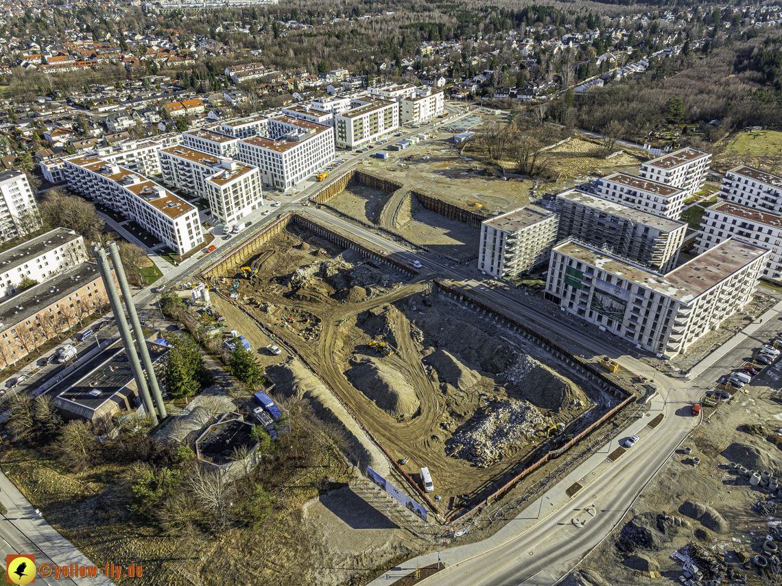 30.01.2024 - Baustelle PandionVerde und Baugruben in Neuperlach