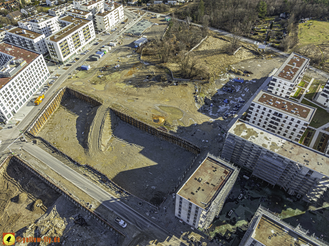 30.01.2024 - Baustelle PandionVerde und Baugruben in Neuperlach