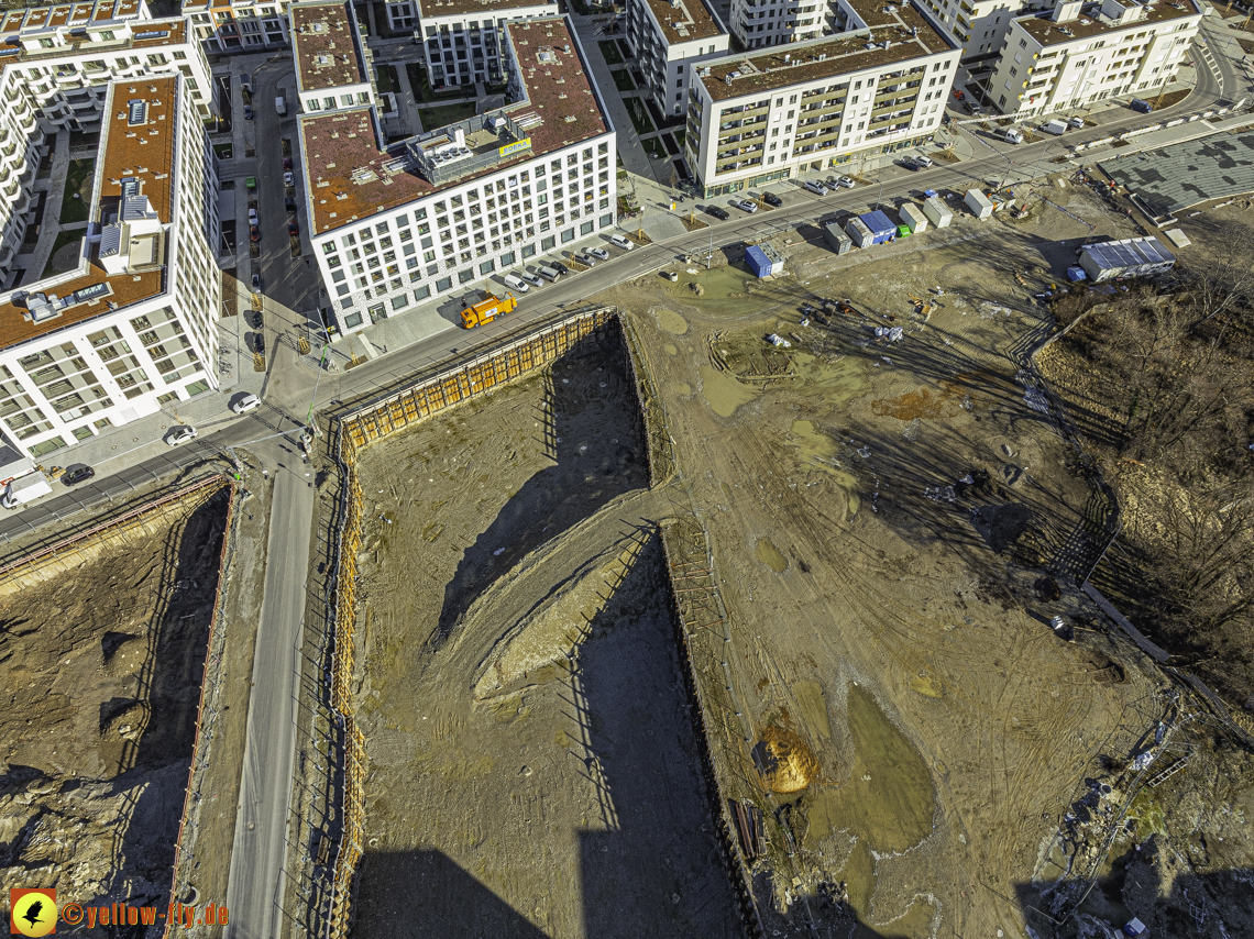 30.01.2024 - Baustelle PandionVerde und Baugruben in Neuperlach