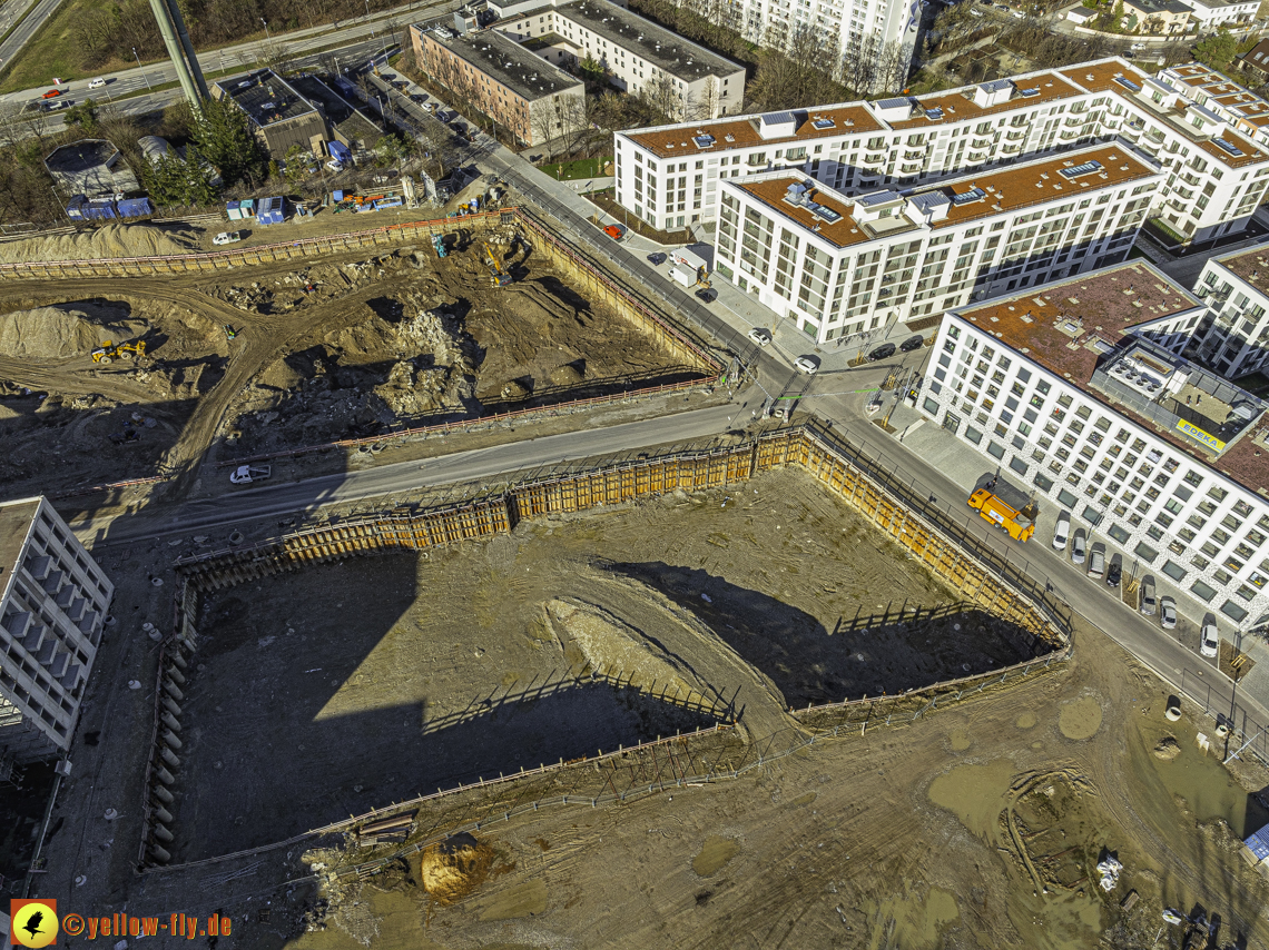 30.01.2024 - Baustelle PandionVerde und Baugruben in Neuperlach