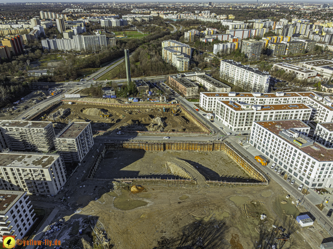 30.01.2024 - Baustelle PandionVerde und Baugruben in Neuperlach