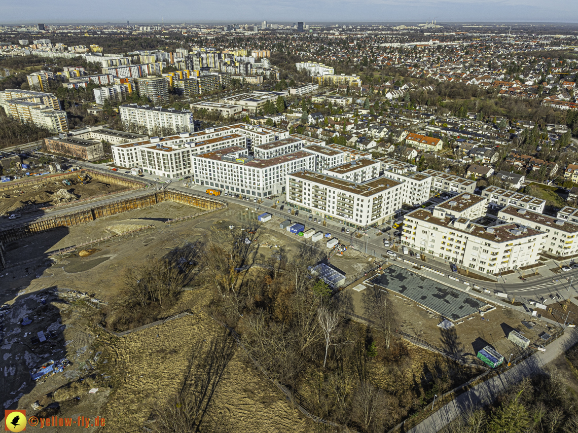 30.01.2024 - Baustelle PandionVerde und Baugruben in Neuperlach