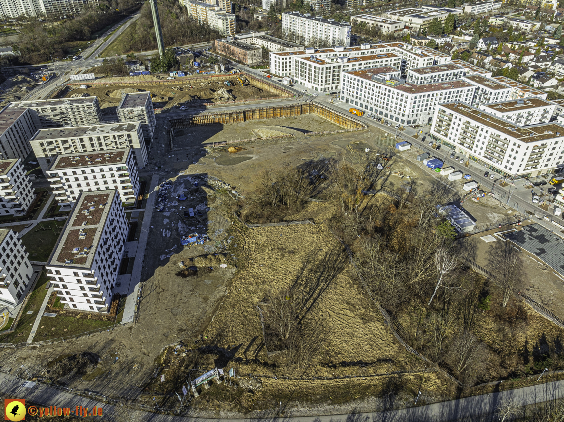 30.01.2024 - Baustelle PandionVerde und Baugruben in Neuperlach