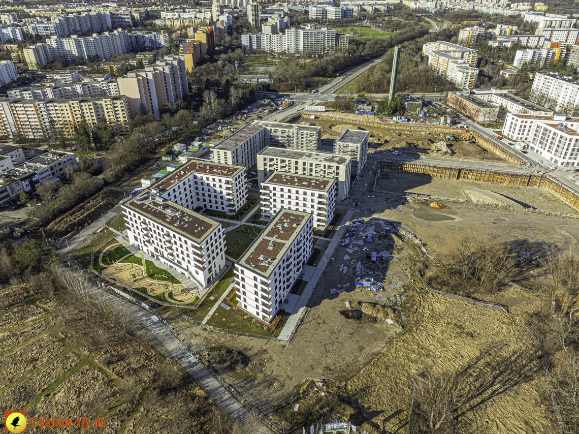 30.01.2024 - Baustelle PandionVerde und Baugruben in Neuperlach