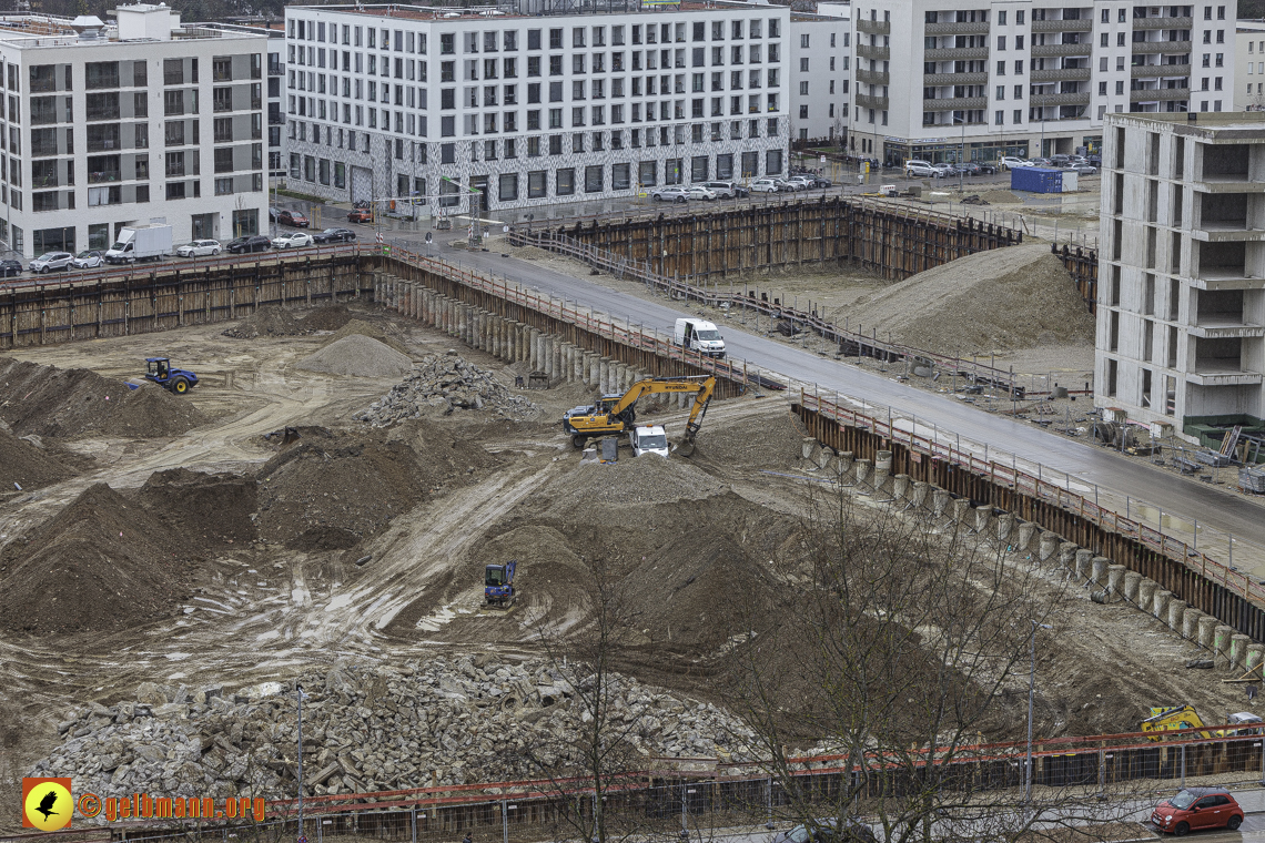 22.02.2024 - Baustelle Alexisquartier und Pandion Verde in Neuperlach