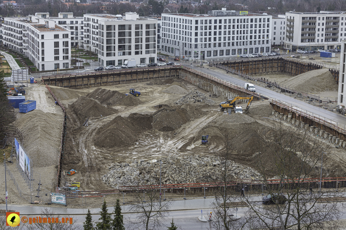 22.02.2024 - Baustelle Alexisquartier und Pandion Verde in Neuperlach