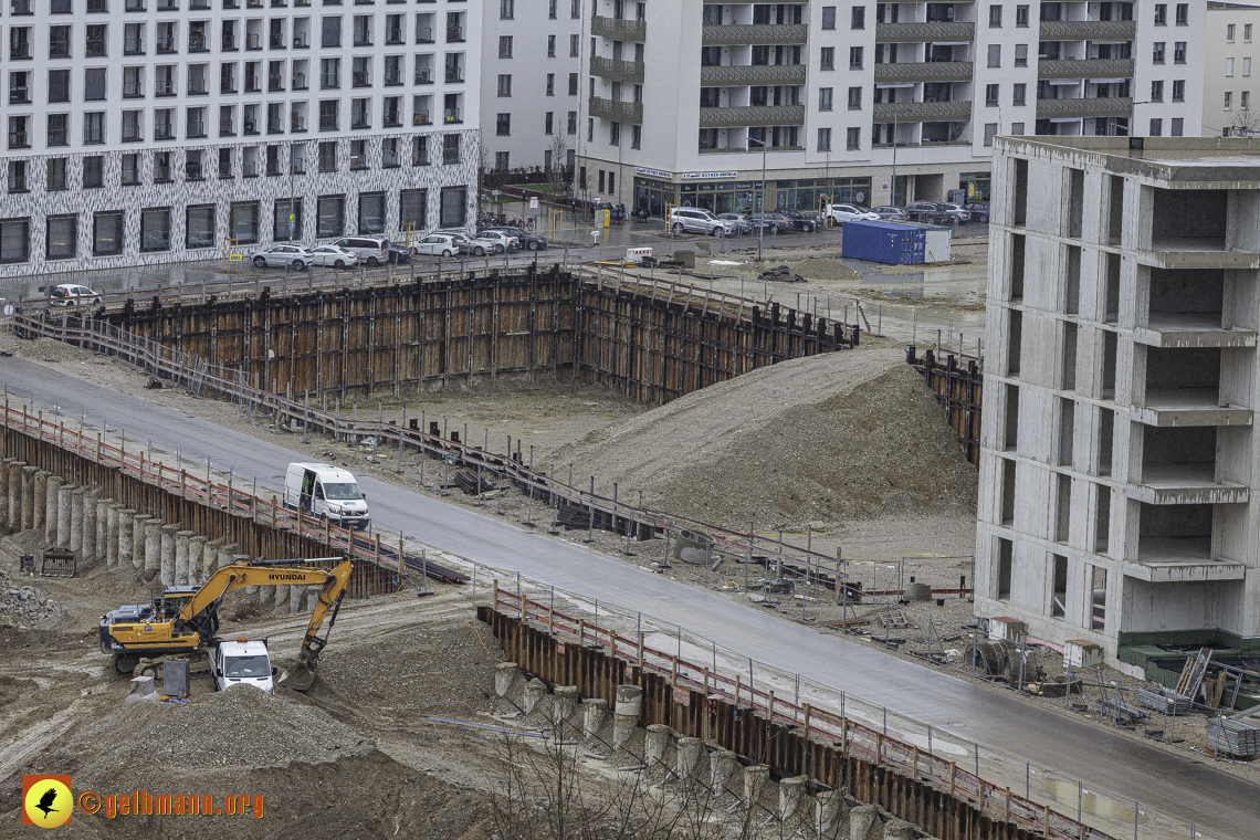 22.02.2024 - Baustelle Alexisquartier und Pandion Verde in Neuperlach