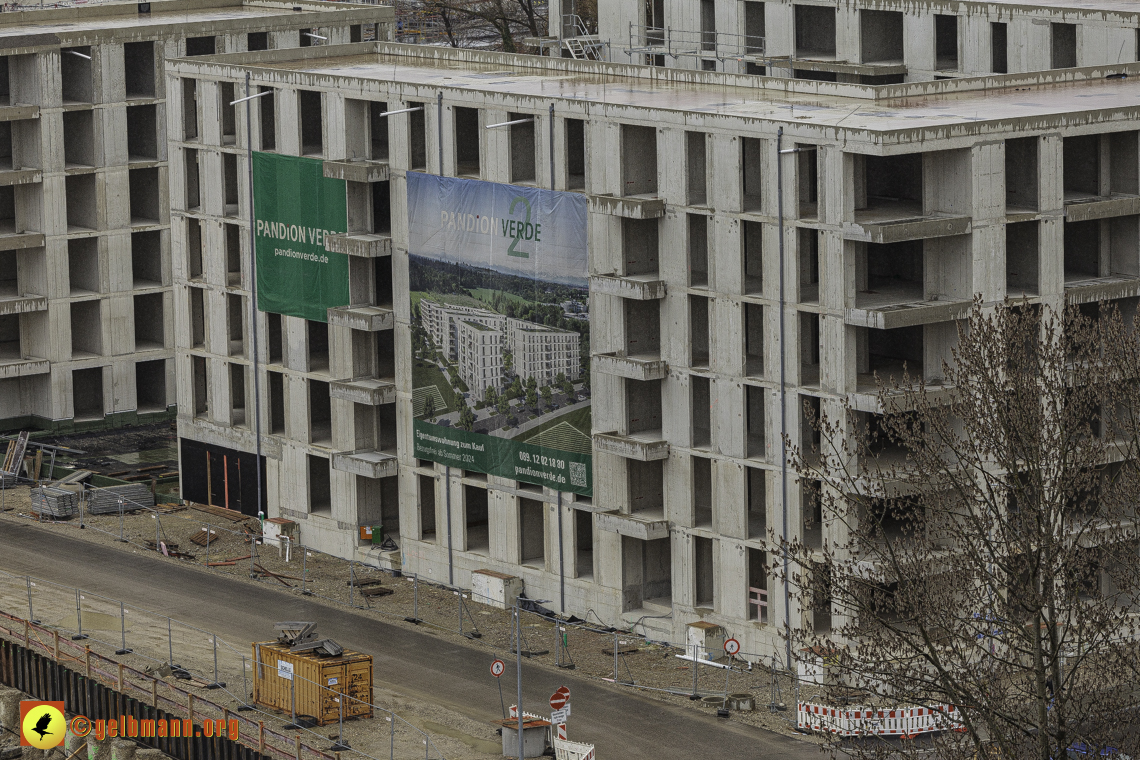 22.02.2024 - Baustelle Alexisquartier und Pandion Verde in Neuperlach