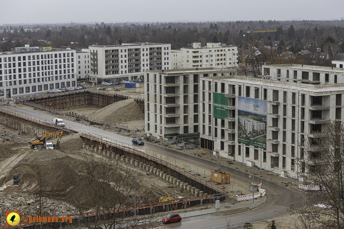 22.02.2024 - Baustelle Alexisquartier und Pandion Verde in Neuperlach