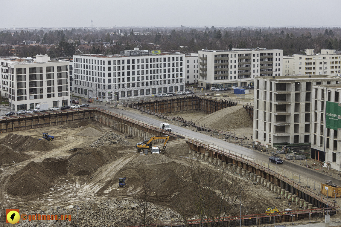 22.02.2024 - Baustelle Alexisquartier und Pandion Verde in Neuperlach