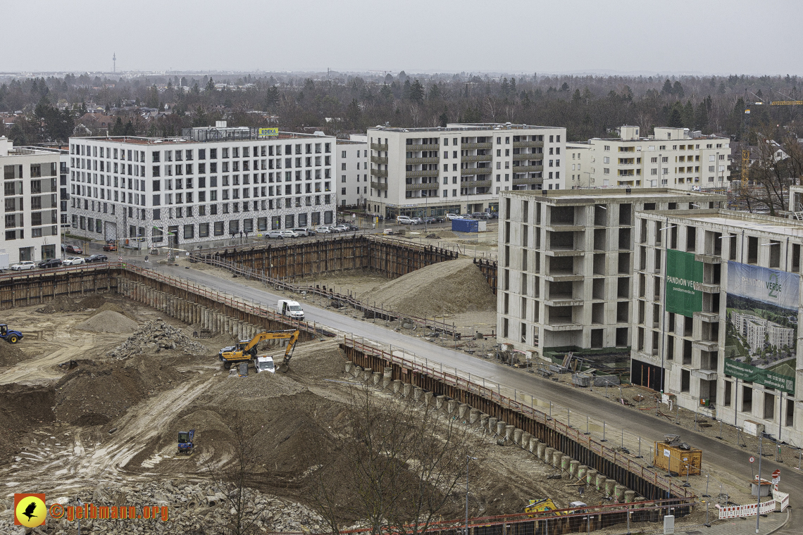 22.02.2024 - Baustelle Alexisquartier und Pandion Verde in Neuperlach