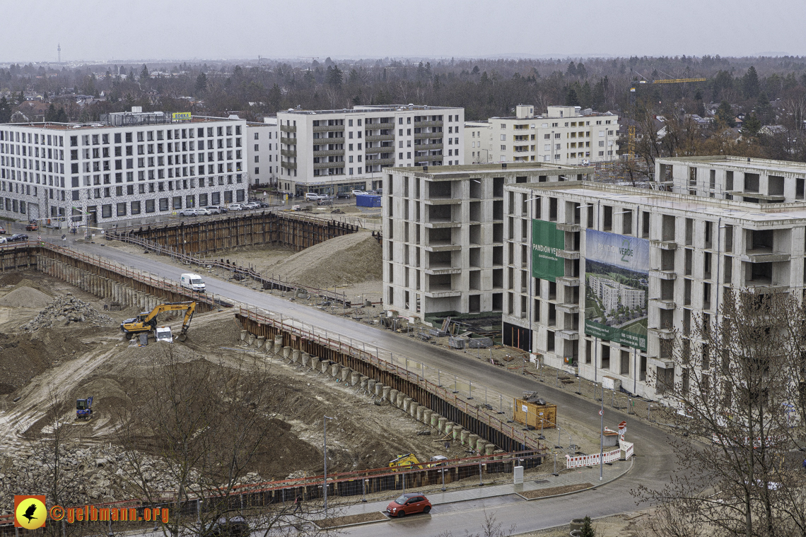 22.02.2024 - Baustelle Alexisquartier und Pandion Verde in Neuperlach