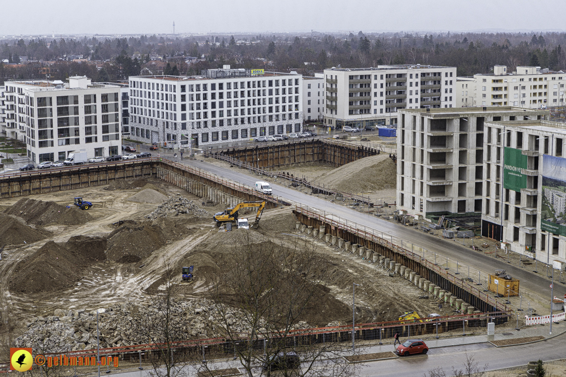 22.02.2024 - Baustelle Alexisquartier und Pandion Verde in Neuperlach