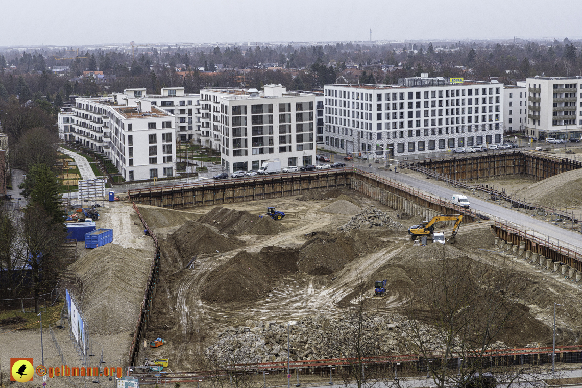 22.02.2024 - Baustelle Alexisquartier und Pandion Verde in Neuperlach