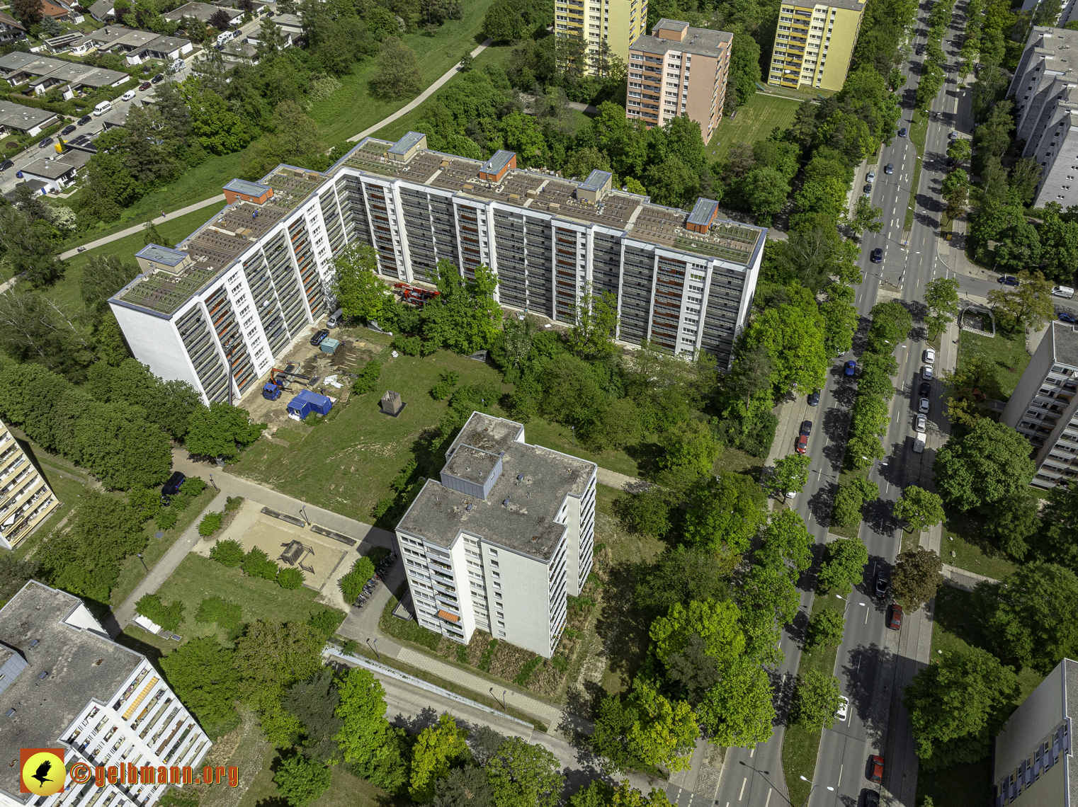 30.04.2024 - GEWOFAG-Baustelle am Karl-Marx-Ring 11-21 in Neuperlach