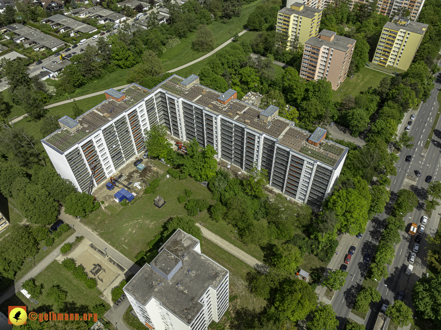 30.04.2024 - GEWOFAG-Baustelle am Karl-Marx-Ring 11-21 in Neuperlach