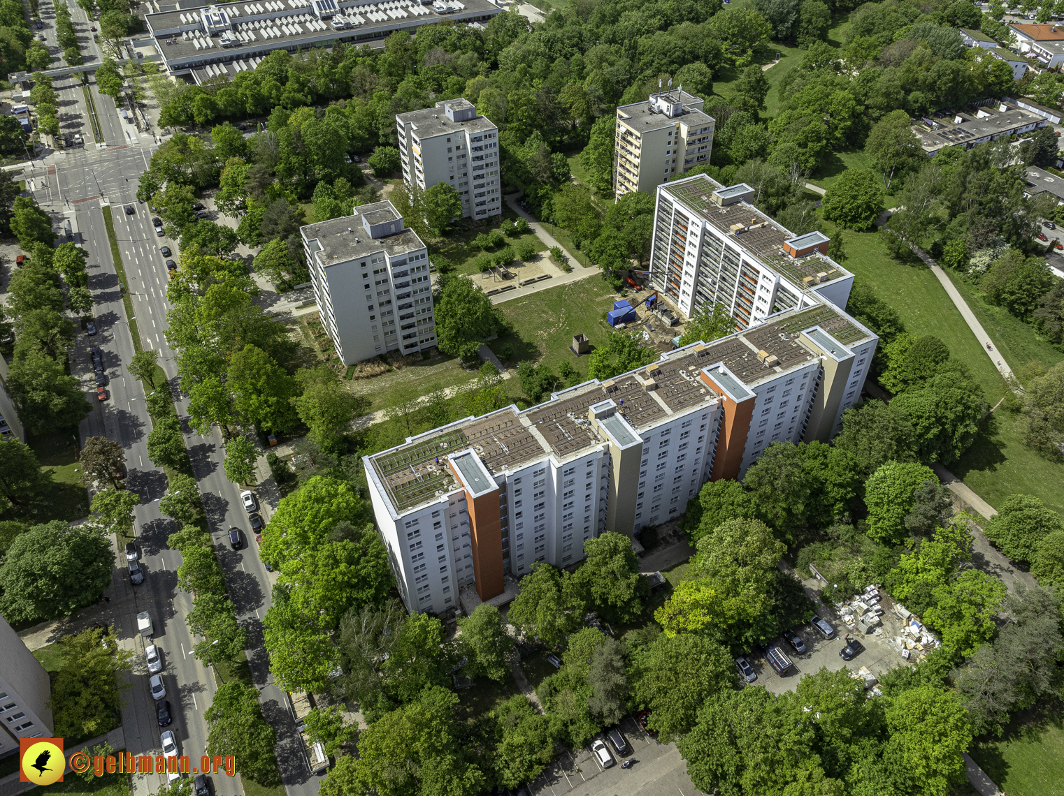 30.04.2024 - GEWOFAG-Baustelle am Karl-Marx-Ring 11-21 in Neuperlach