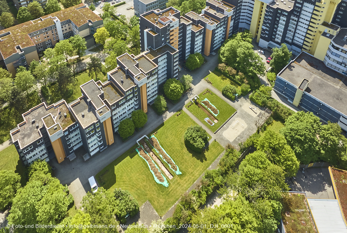 30.04.2025 - Wohnanlage Karl-Marx-Ring 52-62 und das Marx-Zentrum in Neuperlach