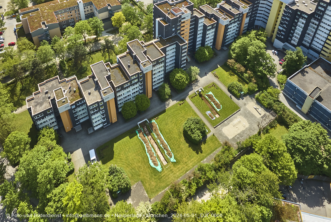 30.04.2025 - Wohnanlage Karl-Marx-Ring 52-62 und das Marx-Zentrum in Neuperlach