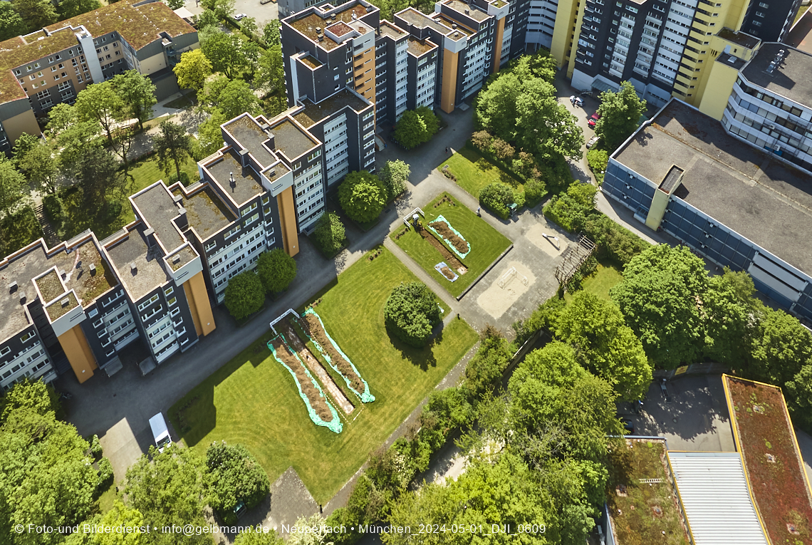 30.04.2025 - Wohnanlage Karl-Marx-Ring 52-62 und das Marx-Zentrum in Neuperlach