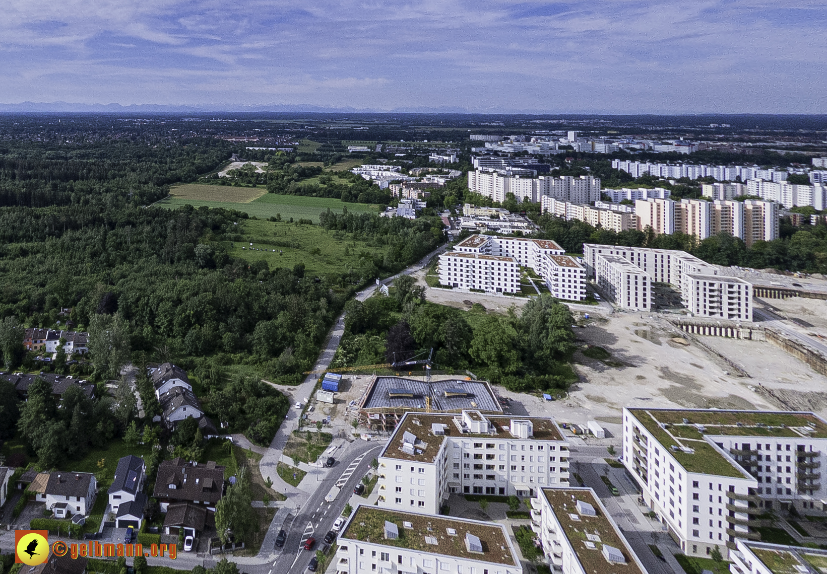 06.06.2024 - Luftbilder der Baustelle Alexisquartier und Pandion Verde in Neuperlach