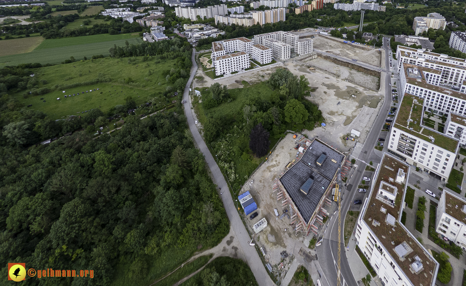06.06.2024 - Luftbilder der Baustelle Alexisquartier und Pandion Verde in Neuperlach