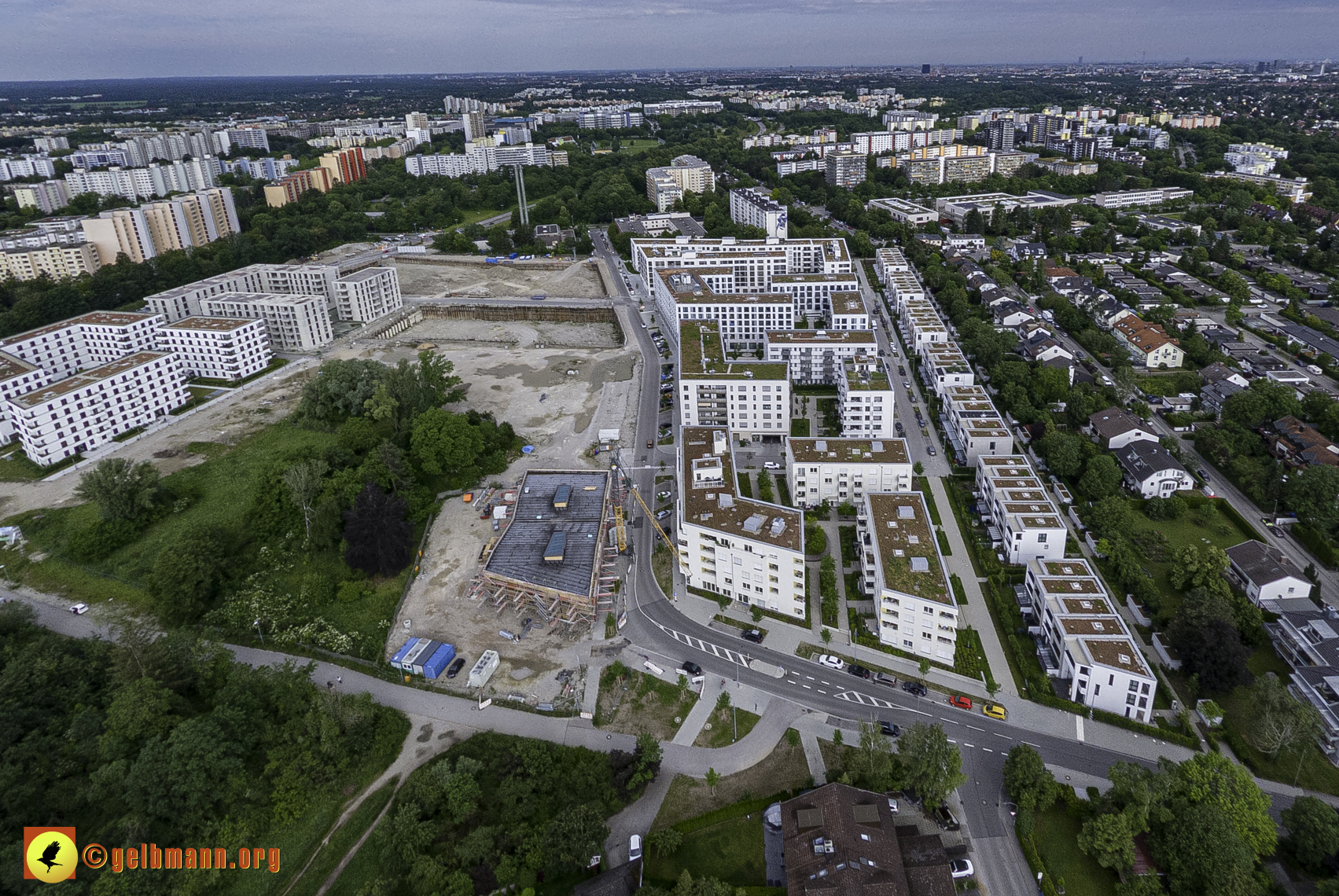 06.06.2024 - Luftbilder der Baustelle Alexisquartier und Pandion Verde in Neuperlach