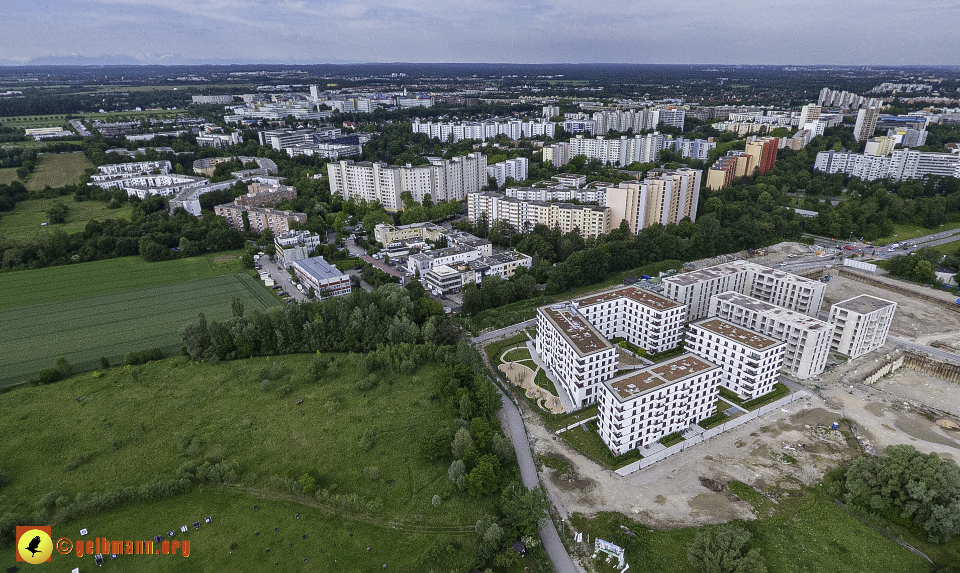 06.06.2024 - Luftbilder der Baustelle Alexisquartier und Pandion Verde in Neuperlach