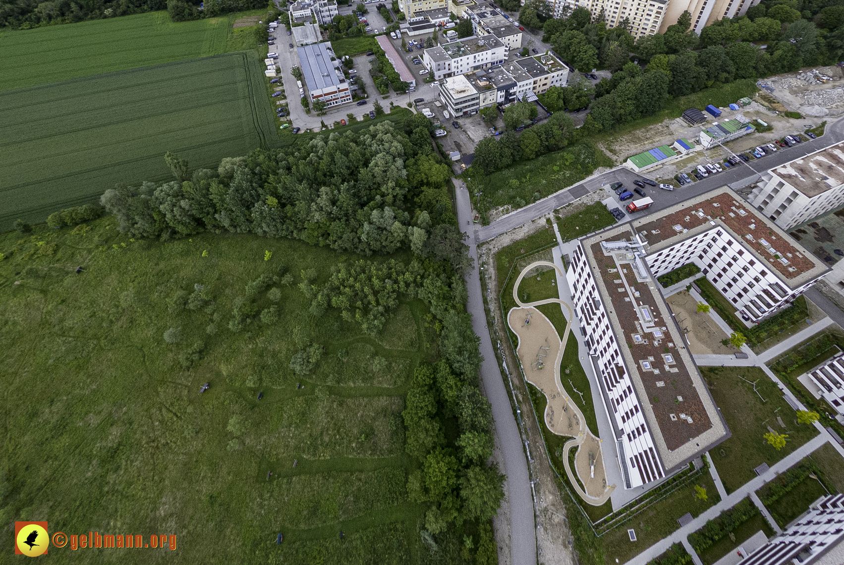 06.06.2024 - Luftbilder der Baustelle Alexisquartier und Pandion Verde in Neuperlach