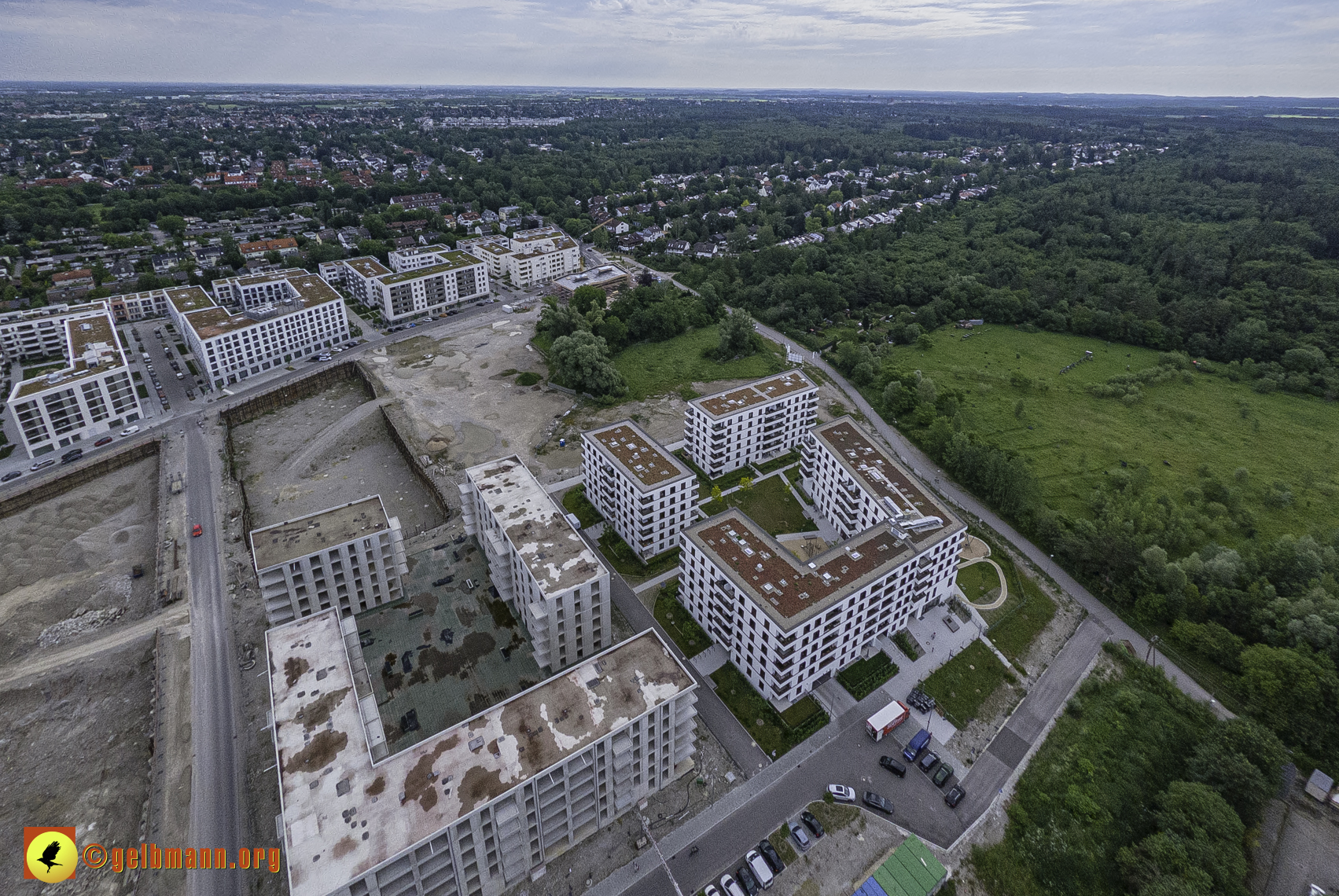 06.06.2024 - Luftbilder der Baustelle Alexisquartier und Pandion Verde in Neuperlach