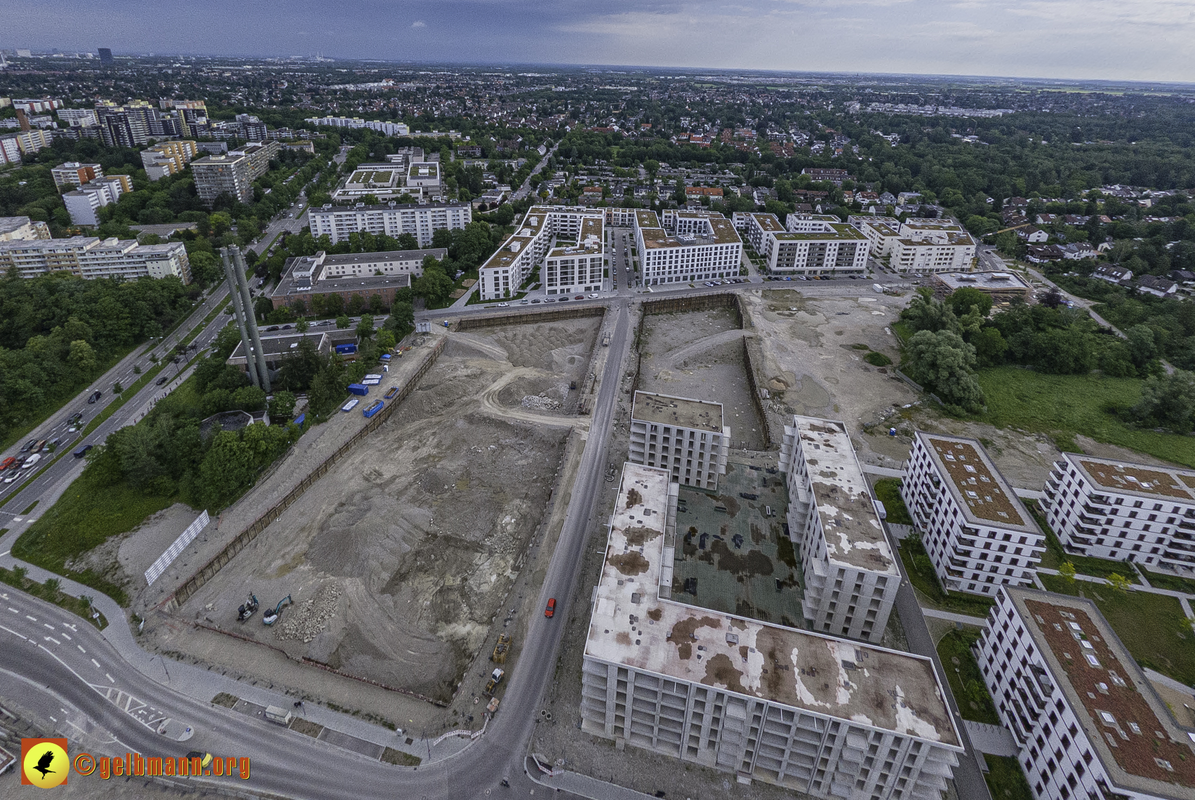06.06.2024 - Luftbilder der Baustelle Alexisquartier und Pandion Verde in Neuperlach