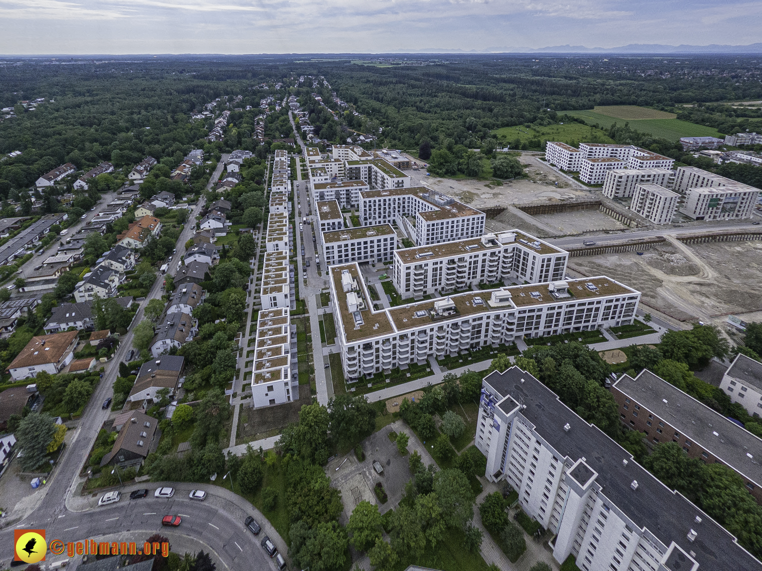 06.06.2024 - Luftbilder der Baustelle Alexisquartier und Pandion Verde in Neuperlach
