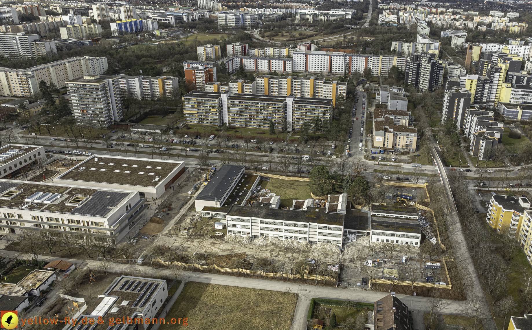 27.02.2025 - Abriss der Grundschule am Karl-Marx-Ring in Neuperlach