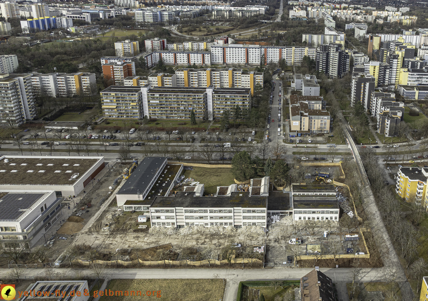 27.02.2025 - Abriss der Grundschule am Karl-Marx-Ring in Neuperlach
