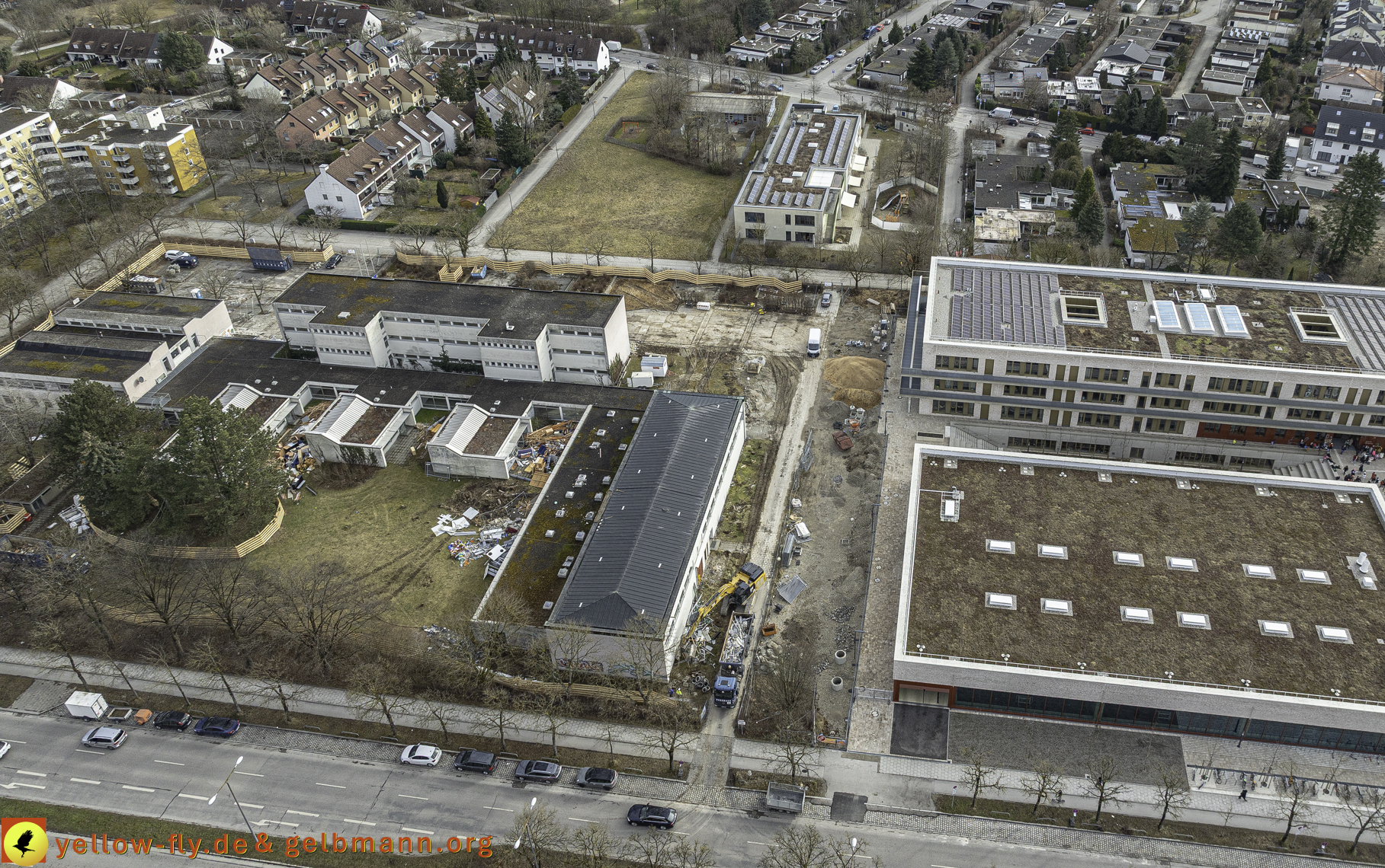 27.02.2025 - Abriss der Grundschule am Karl-Marx-Ring in Neuperlach