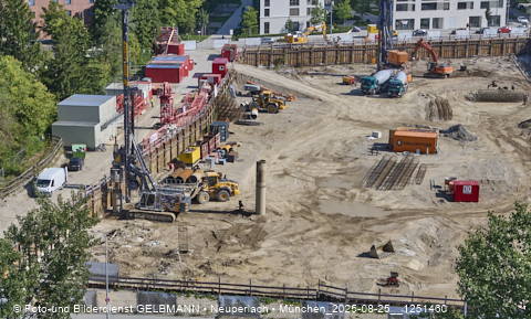 25.08.2025 - DEMOS-Baustelle und BayernHeim-Baustelle Alexiqauartier in Neuperlach
