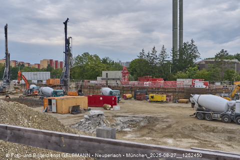 27.08.2025 - DEMOS-Baustelle und BayernHeim-Baustelle Alexiqauartier in Neuperlach
