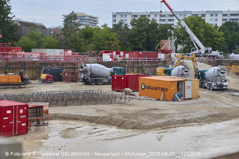 27.08.2025 - DEMOS-Baustelle und BayernHeim-Baustelle Alexiqauartier in Neuperlach