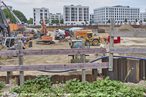 27.08.2025 - DEMOS-Baustelle und BayernHeim-Baustelle Alexiqauartier in Neuperlach