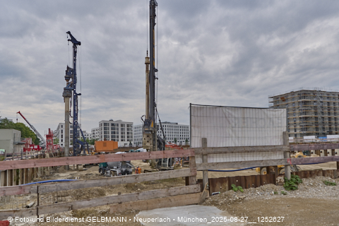 27.08.2025 - DEMOS-Baustelle und BayernHeim-Baustelle Alexiqauartier in Neuperlach