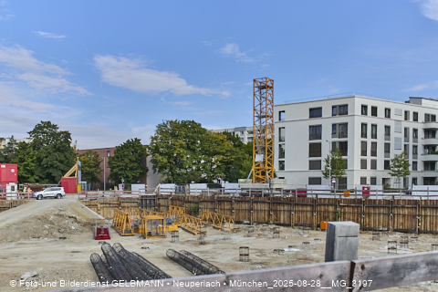 28.08.2025 - DEMOS-Baustelle und BayernHeim-Baustelle Alexiqauartier und BayernHeim in Neuperlach