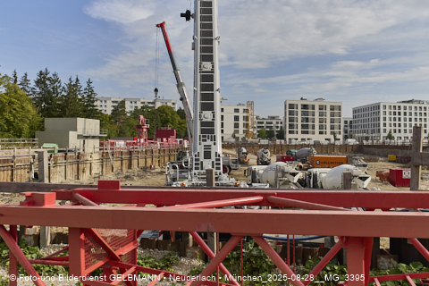 28.08.2025 - DEMOS-Baustelle und BayernHeim-Baustelle Alexiqauartier und BayernHeim in Neuperlach