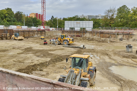 30.08.2025 - DEMOS-Baustelle und BayernHeim-Baustelle Alexiqauartier und BayernHeim in Neuperlach